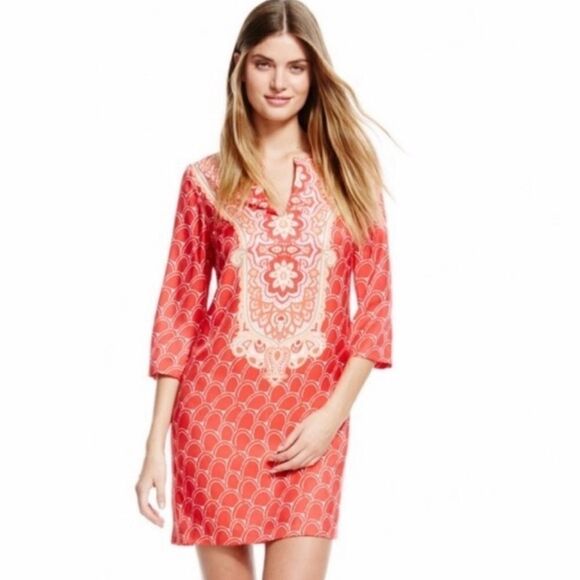 Boden Ingrid Red Silk Dress - Picture 3 of 9